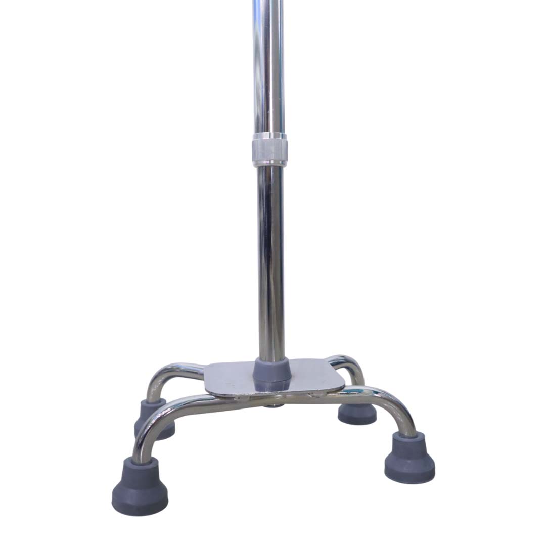 BASTON DE 4 PATAS MANGO CISNE PLATA