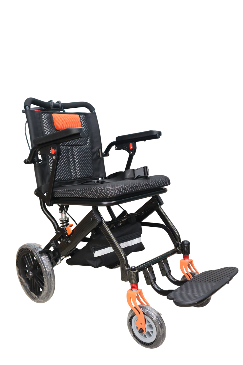 SILLA DE RUEDAS DE PASEO CON AMORTIGUACIÓN PREMIUM