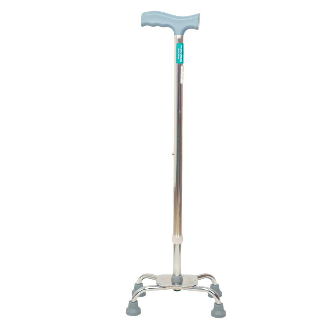 BASTÓN DE 4 PATAS MANGO T PLATA