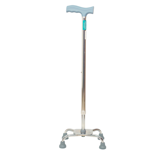 BASTÓN DE 4 PATAS MANGO T PLATA